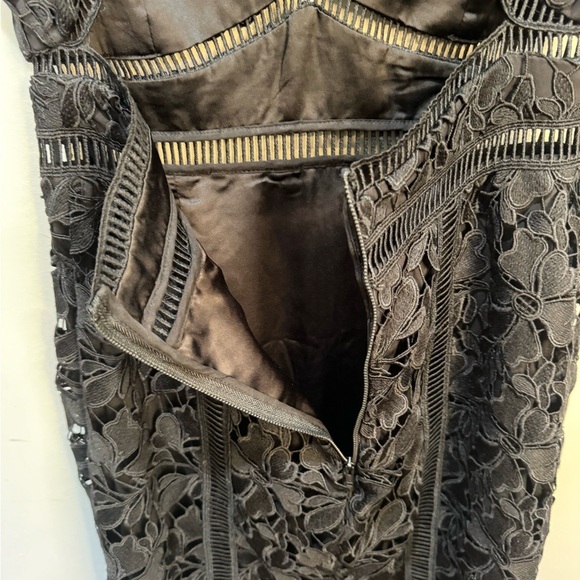 Bardot Botanica‎ Lace Dress in Dusty Black Party Cocktail Dress Women's Size 6 - Picture 8 of 10